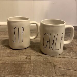 Rae Dunn by Magenta “Sip and Gulp” Coffee Mug – 16oz Handcrafted Ceramic Cup